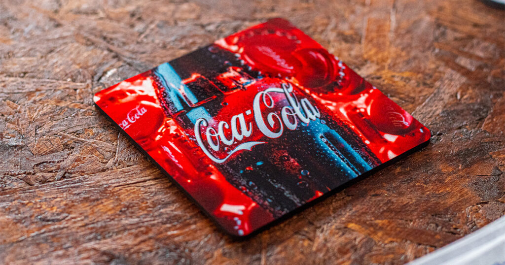 Branded square coasters