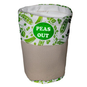 Jalapeno Tiny Faux Leather/ Fabric Mix Pot Plant Holder