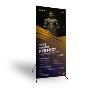 X-Frame Banner 0.8 x 1.8m, PVC, Print Only.