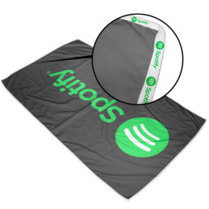 Sea Kale Quick Drying Large Beach Towel S/S Print Binded With Personalised Branded Petersham Webbing