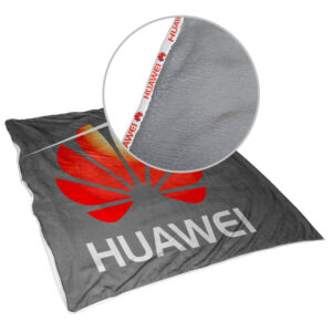 Sparrow Mongolian Fleece Baby Blanket S/S Print Binded With Personalised Branded Petersham Webbing