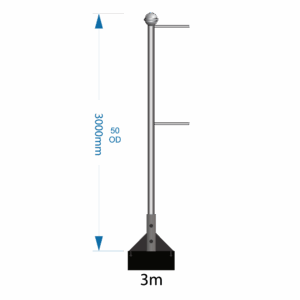 Bannerpole Roof 3m - 2 arm - including installation (one unit)