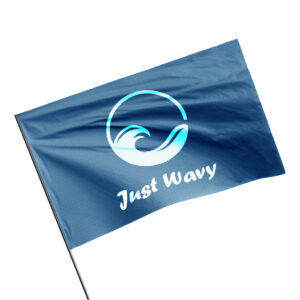 Waving flag 300mm x 200mm, Single Sided, (MOQ 25)