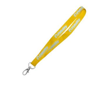 Hi-Viz Lanyard Silver Reflective Print D/Sided with Snap Hook