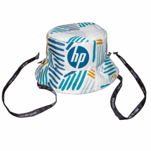 Bustle Reversible Bucket Hat With Personalised Branded Petersham Ties