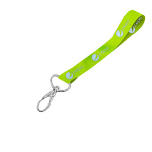 Hi-Viz Wrist Phone Strap Silver Reflective Print D/Sided with Lobster Clip