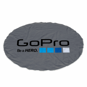 Daylily Quick Drying Round Picnic Blanket S/S Print Binded With Petersham Webbing