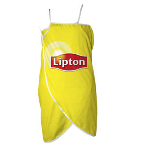 Duscle Quick Drying S/S Print Towel Dress With Binding