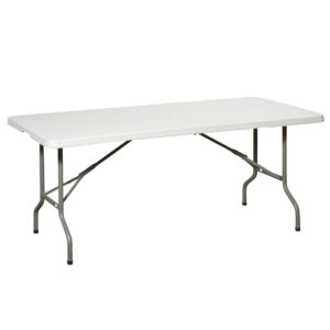 Folding White Trestle Table