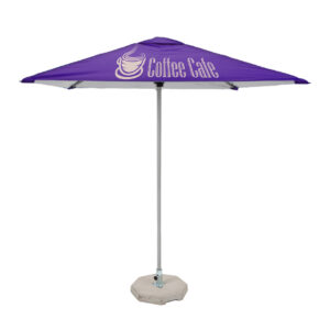 Umbrella 3m x 3m, UV Print, Square 4-Panel, Complete