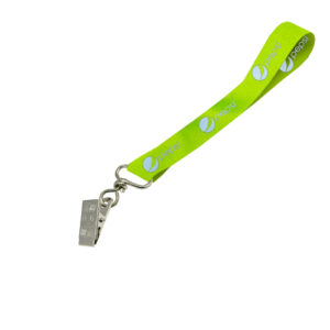 Hi-Viz Wrist Phone Strap Silver Reflective Print D/Sided with Crocodile Clip