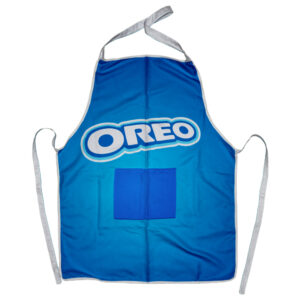 Chives Full Body Apron With Front Pocket With S/S Print Binded With Petersham Webbing