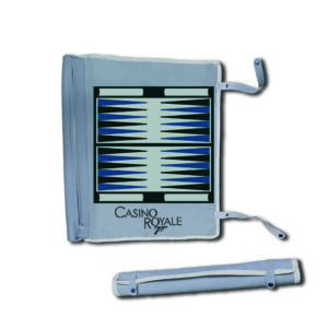 Sugarbird Faux Leather/ Fabric Roll-up Game Board With Zipped Pocket and Plastic Pieces (Backgammon)