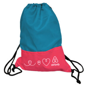 Boho Double Front Pocket Drawstring Bag