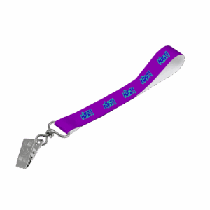 Satin Wrist Phone Strap S/Sided Print with Crocodile Clip 15 x 340mm