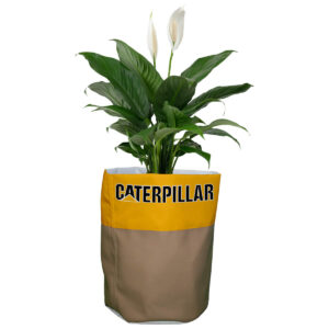 Kingfisher Mix Faux Leather/Fabric Pot Plant Cover Outer Print