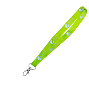 Hi-Viz Lanyard Silver Reflective Print D/Sided with Snap Hook