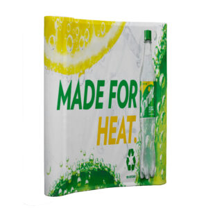 Curved Bannerwall with Wings 2.15 x 2.25m, Supplied Complete