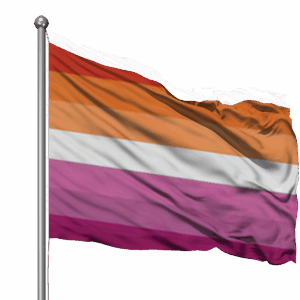 LESBIAN FLAG 180 x 120cm (Ultrasheen)