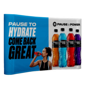 Curved Bannerwall with Wings 4.2 x 2.25m, Supplied Complete