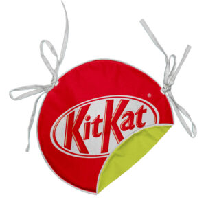 Sunflower Padded Round Chair Cushion D/S Print With Ties