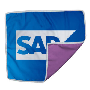 Lavender Quick Drying Tea Towel D/S Print Binded With Petersham Webbing