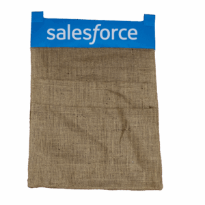 Moringa Hessian / Fabric Mix Hanging Office Organiser