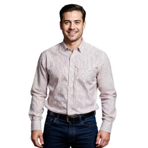 Branford Red & Blue Check Lounge Shirt Men's