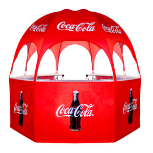 Octagon Event Kiosk With Canopy (Without Shelves)