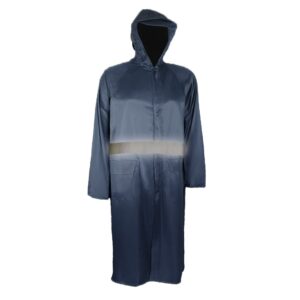 PVC Rubberised Rain Coat With Reflective Tape