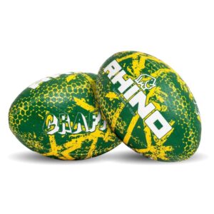 Rhino Graffiti Rugby Ball Green