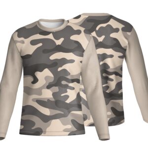 Unisex Long Sleeve Crew Neck T-Shirt | Sport Tec | Camo Design