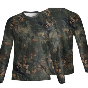 Unisex Long Sleeve Crew Neck T-Shirt | Birdseye | Camo Design