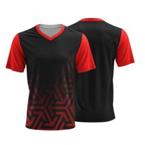 Unisex Dye Sublimated Short Sleeve V-Neck T-Shirt | Dry Tec | Corporate Design