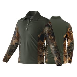 Unisex Long Sleeve Golf Shirt | Birdseye | Camo Design