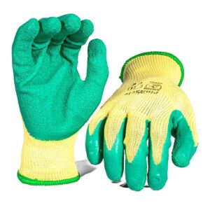 Progrip Latex Green Glove Crinkle Palm - Pack Of 12 Pairs