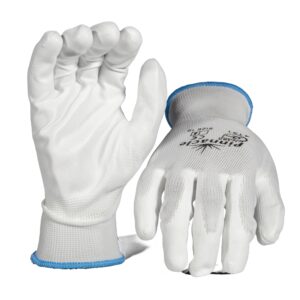 White PU Palm Coated Glove Size 10 - Pack Of 12 Pairs
