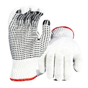 Polka Dot Glove Single Side Seamless - Pack Of 12 Pairs