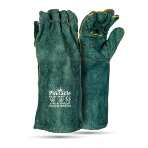 Green Lined Leather Glove 8  Elbow - Pack Of 12 Pairs