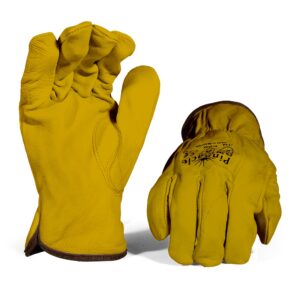 Yellow Napa Leather Glove (Premium) - Pack Of 12 Pairs