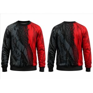 Dye Sublimated Triacetate Crew Neck Sweater | Raglan Sleeve