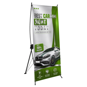 B.YOND LITHO X-Frame Banner (Single Sided Silver) 600 x 1600mm