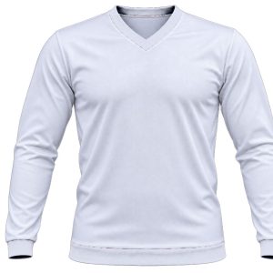 +27 Kiddies V-Neck T-shirt, Fitted Long Sleeve, Birdseye