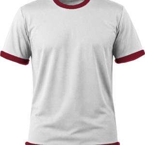 Ringer Ladies Crew Neck T-shirt, Fitted Short Sleeve, Birdseye