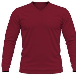+27 Unisex V-Neck T-shirt, Fitted Long Sleeve, Birdseye
