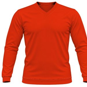 +27 Unisex V-Neck T-shirt, Fitted Long Sleeve, Reverse Birdseye