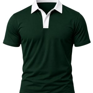+27 Unisex Rugby Shirt, Solid Short Sleeve, Cotton Fleece