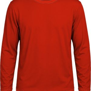 +27 Ladies Crew Neck T-shirt, Fitted Long Sleeve, Birdseye