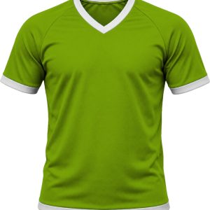 Ringer Unisex V-Neck T-shirt, Raglan Short Sleeve, Birdseye