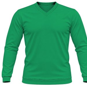 +27 Ladies V-Neck T-shirt, Fitted Long Sleeve, Birdseye